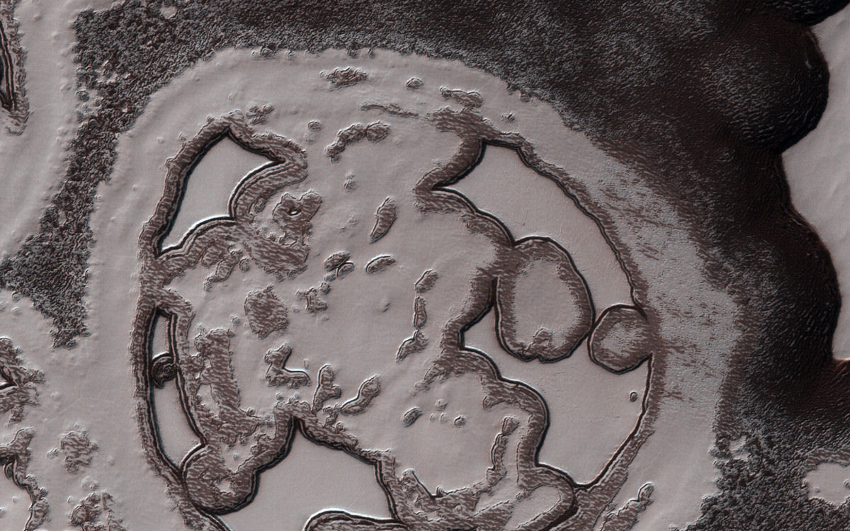  oficial: descobrem colunas de gelo de gua sob a superfcie de Marte 30