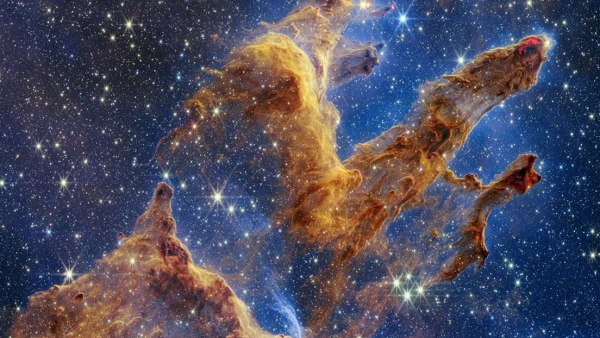 O telescpio espacial James Webb captura os 'Pilares da Criao' com nitidez sem precedentes