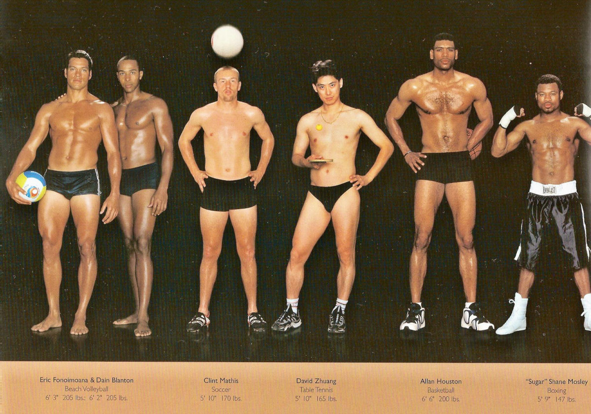 Comparando os diferentes tipos de corpo de atletas olmpicos 14
