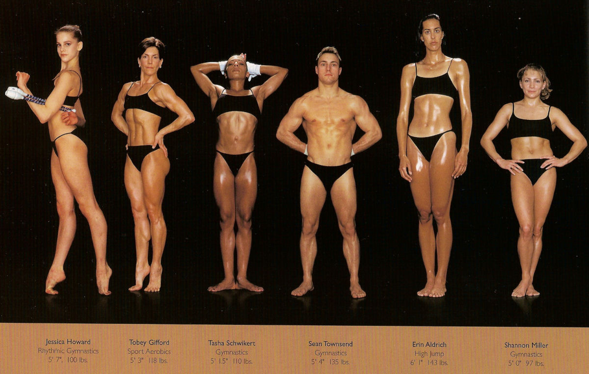 Comparando os diferentes tipos de corpo de atletas olmpicos 18