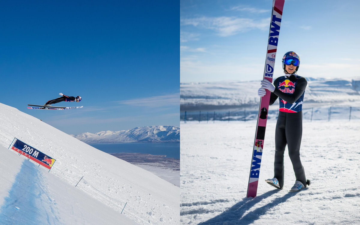 Japons superou recorde mundial do salto de esqui em quase 40 metros, mas no levou