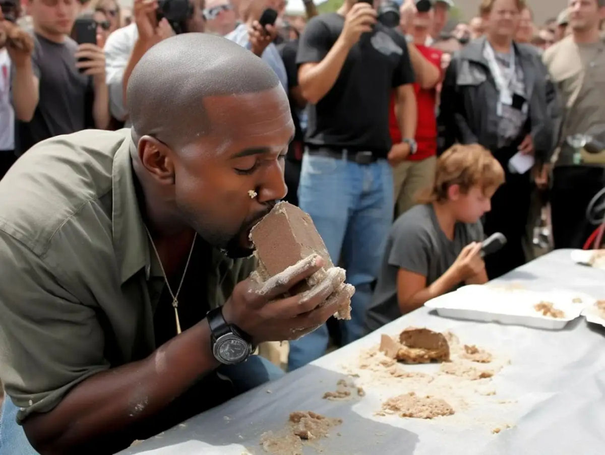 Uma IA gera fotos de um concurso de famosos comendo cimento e o Papa ganha 04