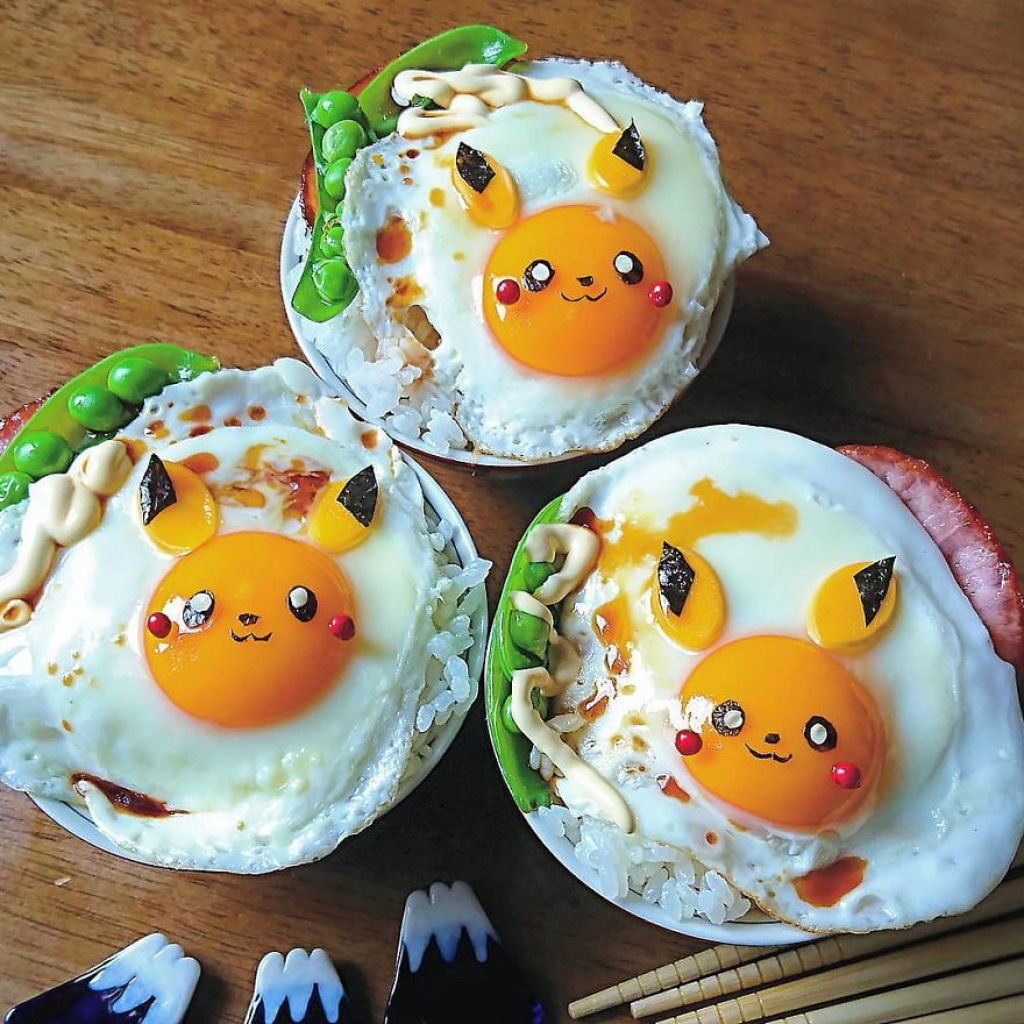 Me japonesa faz pratos e bentōs incrivelmente fofos para seus filhos usando ovos 07