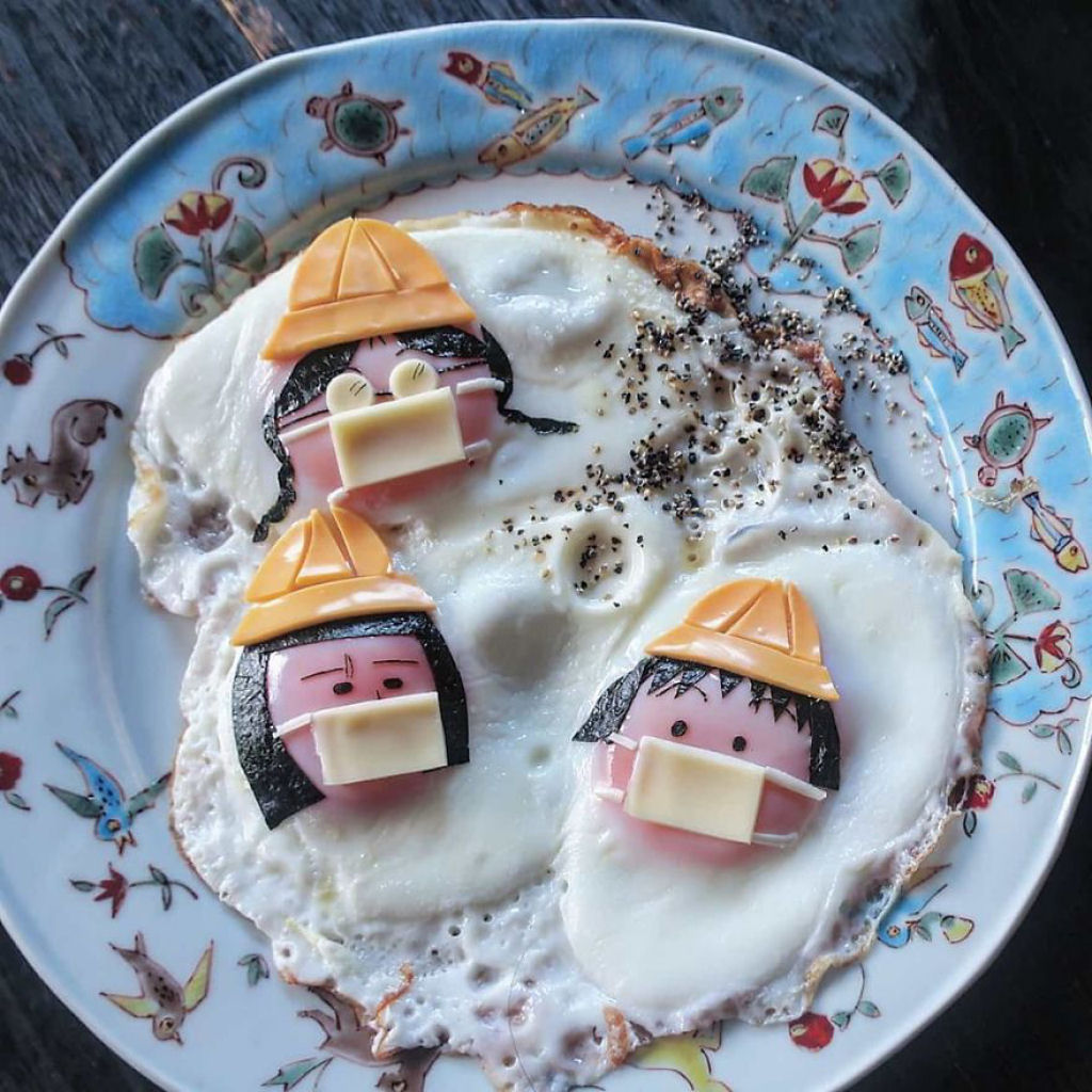 Me japonesa faz pratos e bentōs incrivelmente fofos para seus filhos usando ovos 08