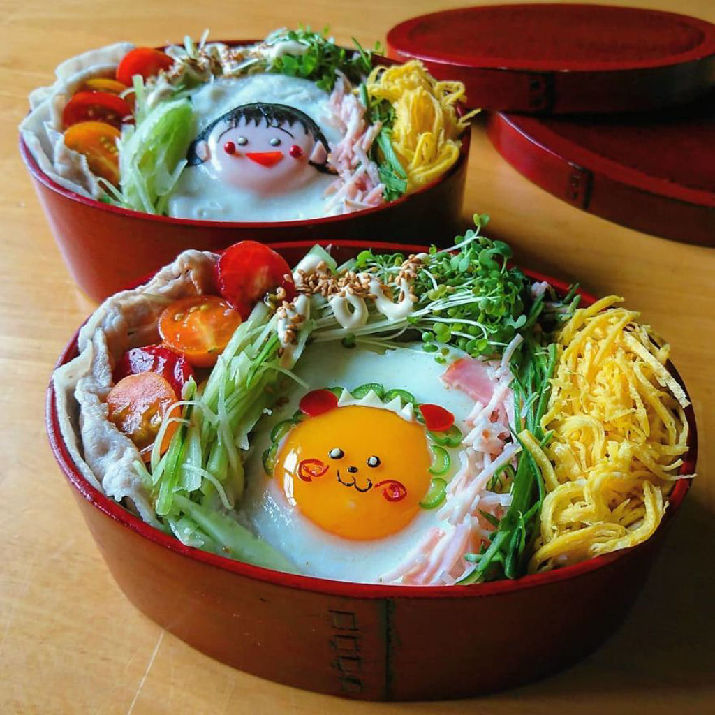 Me japonesa faz pratos e bentōs incrivelmente fofos para seus filhos usando ovos 10