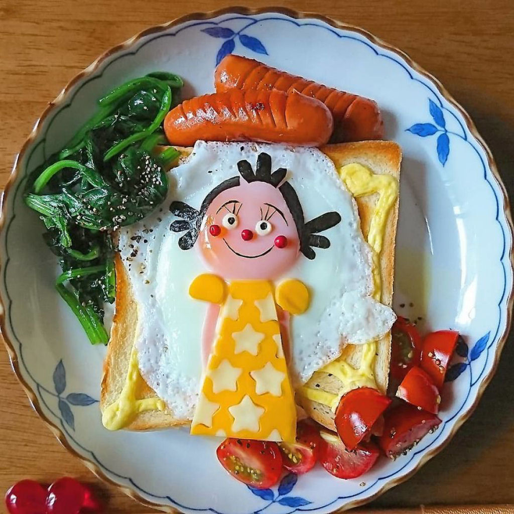 Me japonesa faz pratos e bentōs incrivelmente fofos para seus filhos usando ovos 21