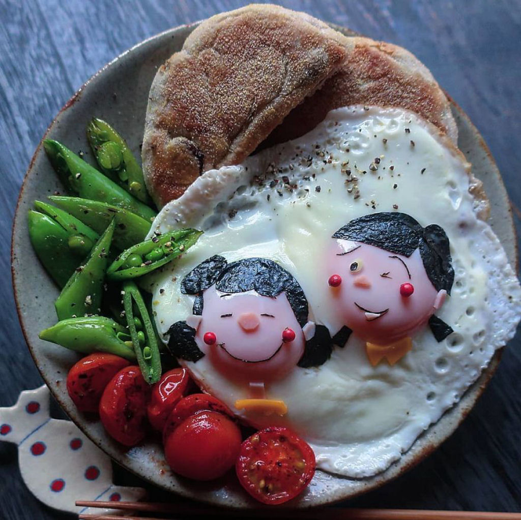 Me japonesa faz pratos e bentōs incrivelmente fofos para seus filhos usando ovos 29