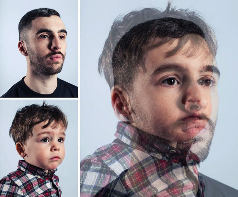 Fotografias sobrepostas revelam semelhanas entre pais e filhos 11