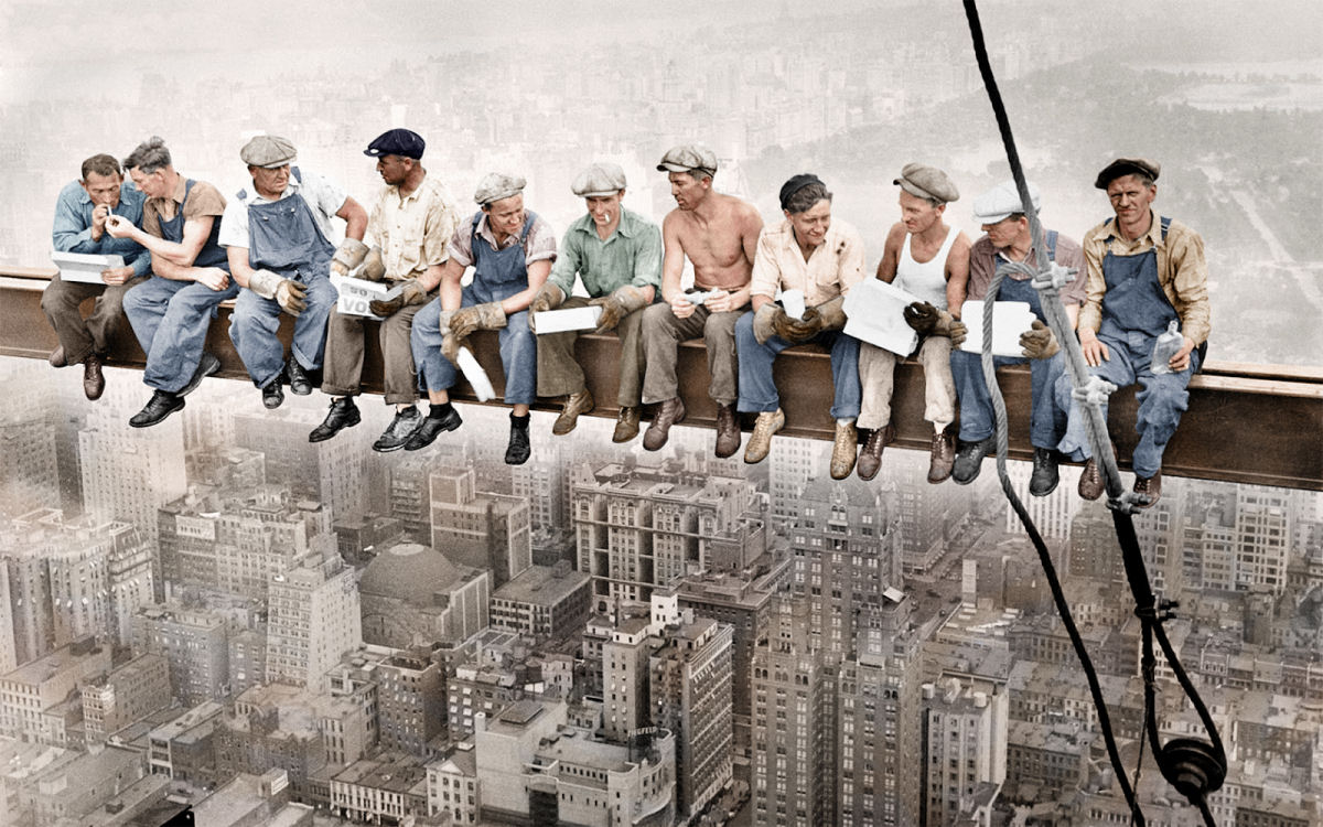Como foi feita a icnica foto dos 11 trabalhadores dependurados a 240 metros de altura