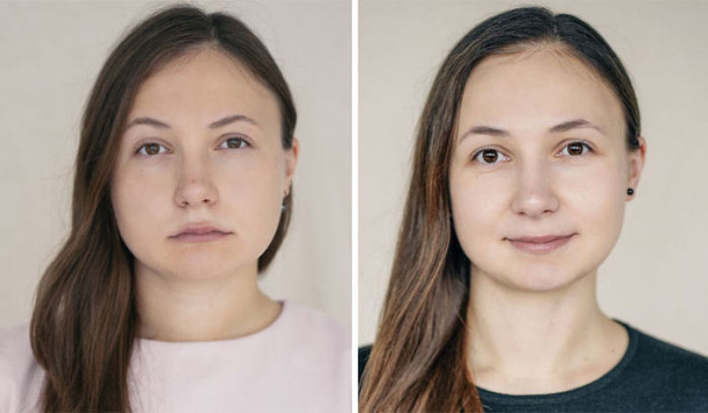 Fotgrafa lituana criou um simptico projeto que mostra mulheres antes e depois de se tornarem mes 14
