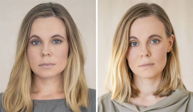 Fotgrafa lituana criou um simptico projeto que mostra mulheres antes e depois de se tornarem mes 18