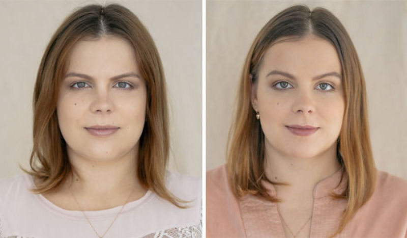 Fotgrafa lituana criou um simptico projeto que mostra mulheres antes e depois de se tornarem mes 21
