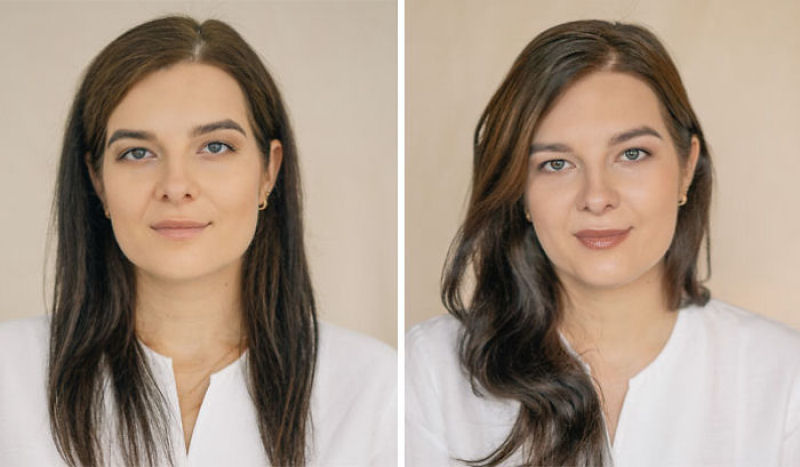 Fotgrafa lituana criou um simptico projeto que mostra mulheres antes e depois de se tornarem mes 24