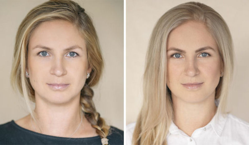 Fotgrafa lituana criou um simptico projeto que mostra mulheres antes e depois de se tornarem mes 30