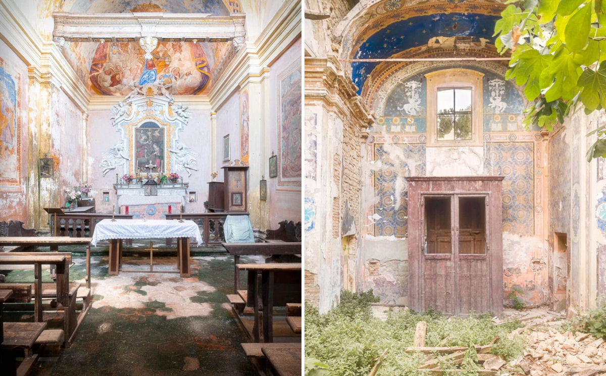 Fotógrafo captura o declínio de igrejas abandonadas na Itália 09