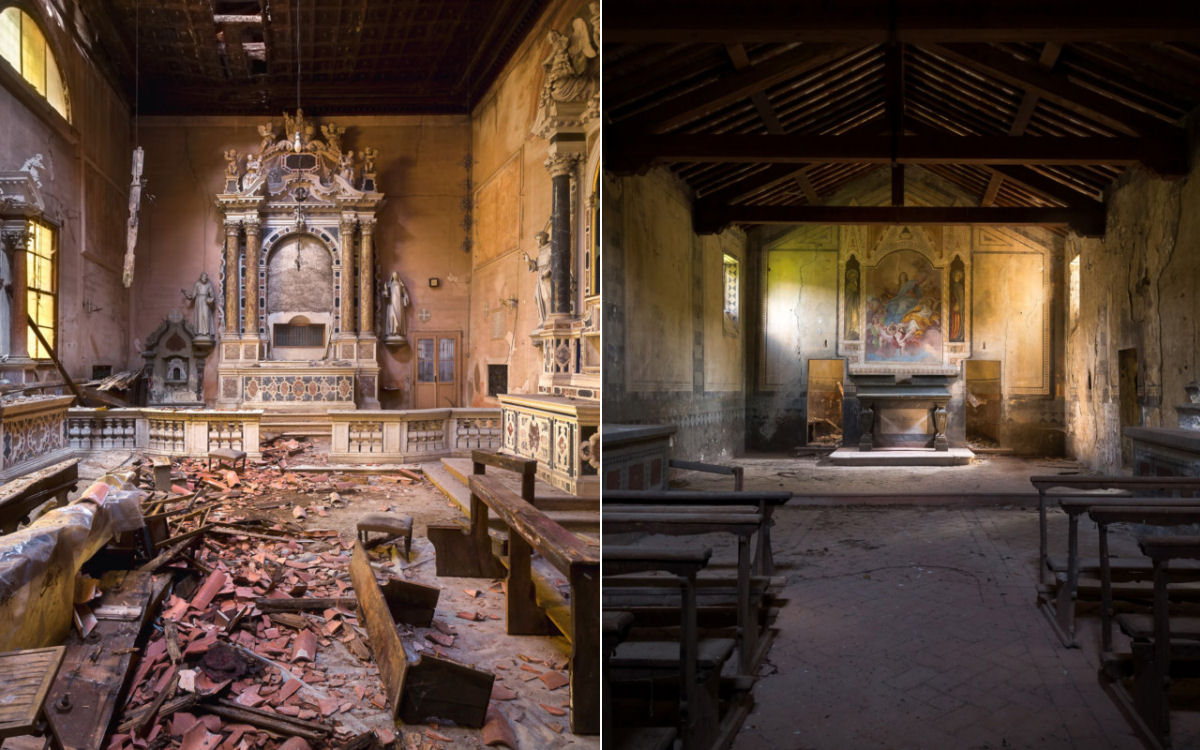 Fotógrafo captura o declínio de igrejas abandonadas na Itália 11