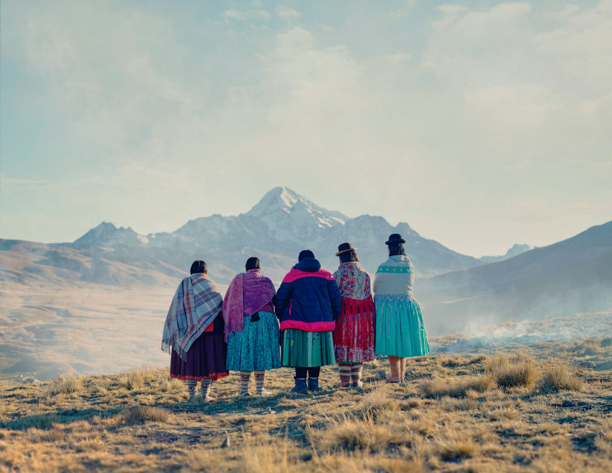 A chegada das 'Cholitas Escaladoras' ao pico mais alto das Amricas 05