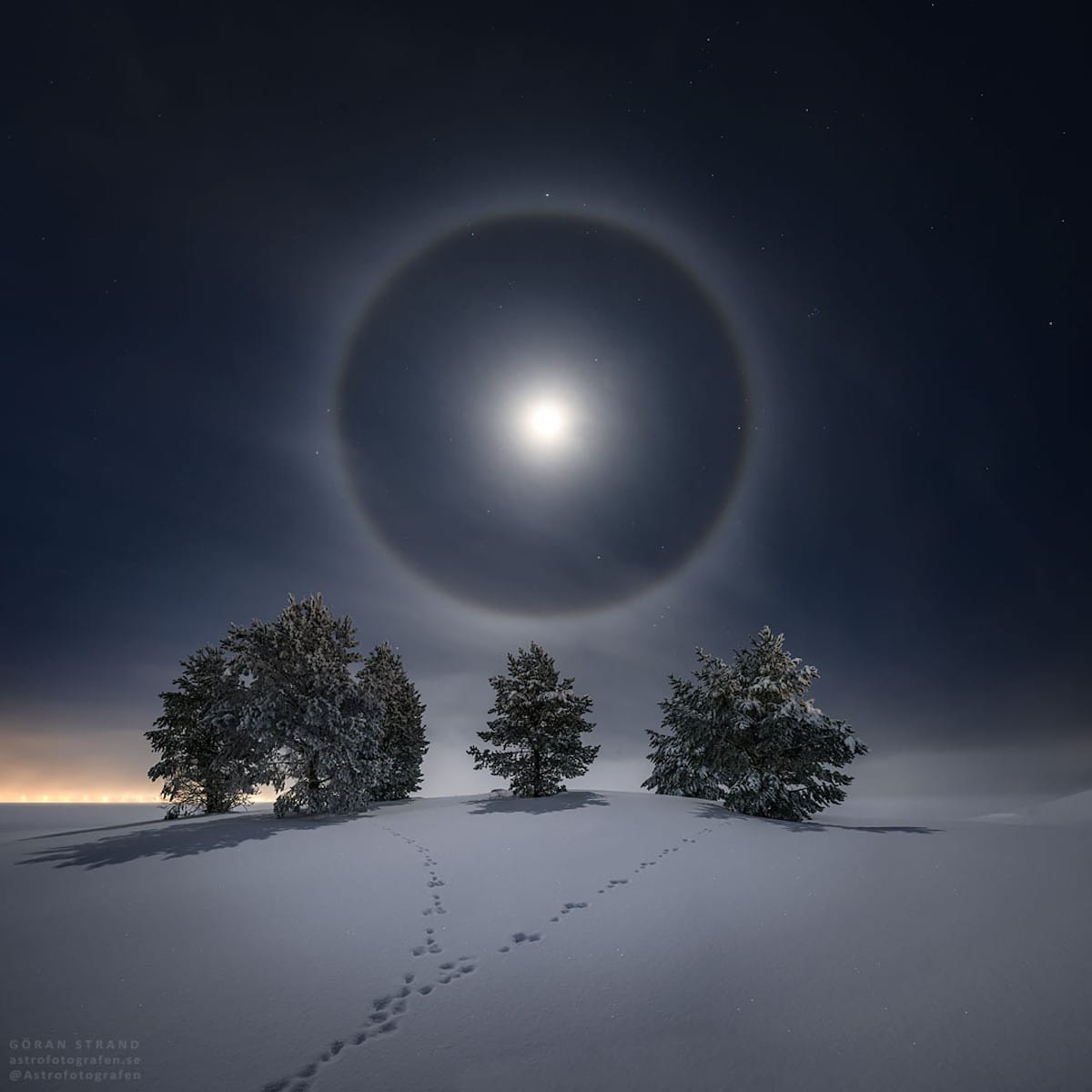 Fotógrafo captura um 'Halo Solar' perfeito perto do Círculo Polar Ártico