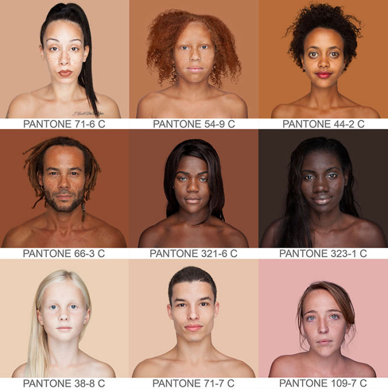 Pantone humano: fotgrafa registra toda a faixa de cores de pele existentes 01