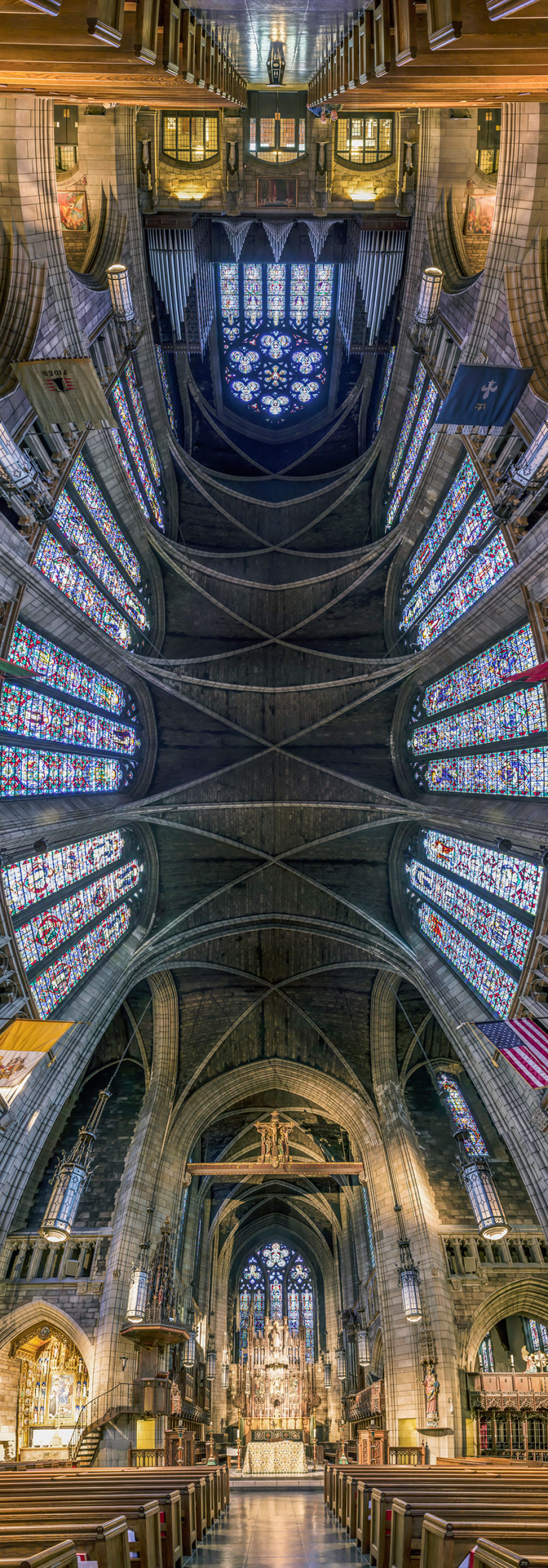As fotografias panorâmicas verticais das igrejas de Nova Iorque por Richard Silver 01
