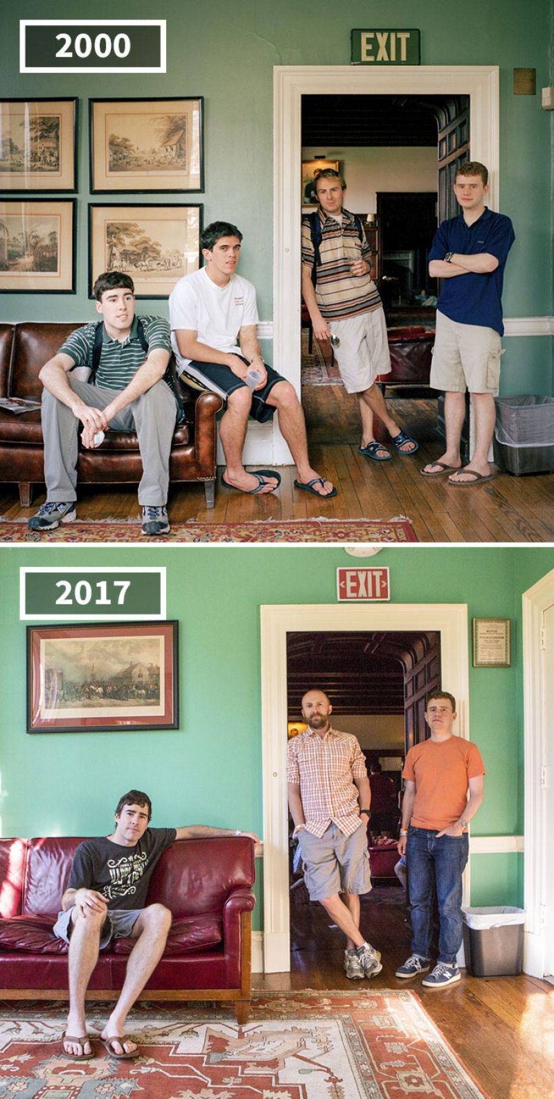 17 anos separam as fotos de antes e depois dos amigos desta fotgrafa 13