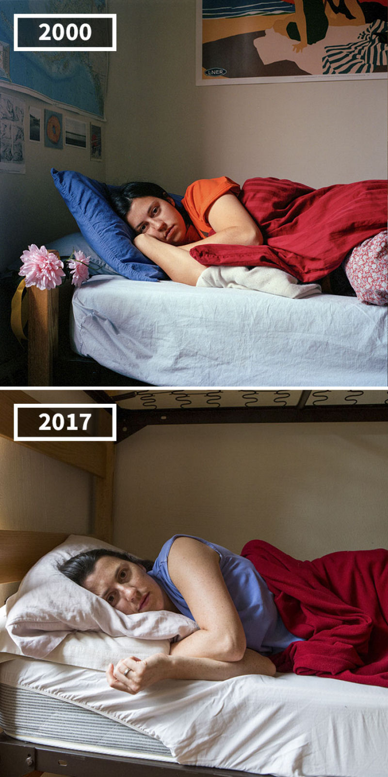 17 anos separam as fotos de antes e depois dos amigos desta fotgrafa 14
