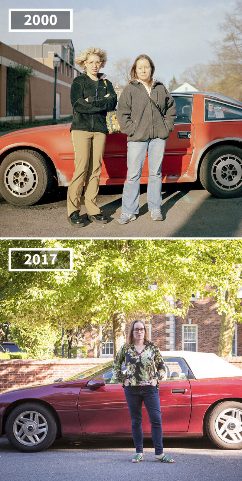 17 anos separam as fotos de antes e depois dos amigos desta fotgrafa 16
