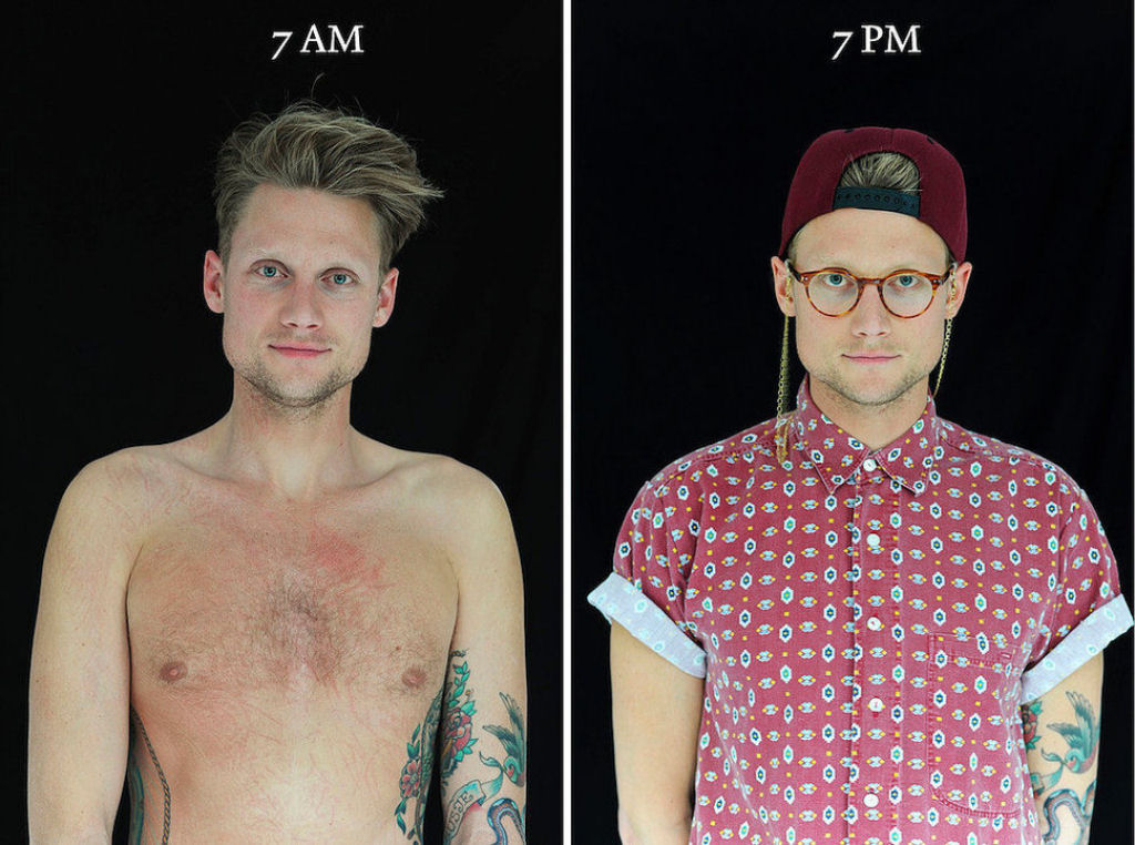 Uma fascinante srie de fotografias mostra como as pessoas se transformam da manh  noite 06