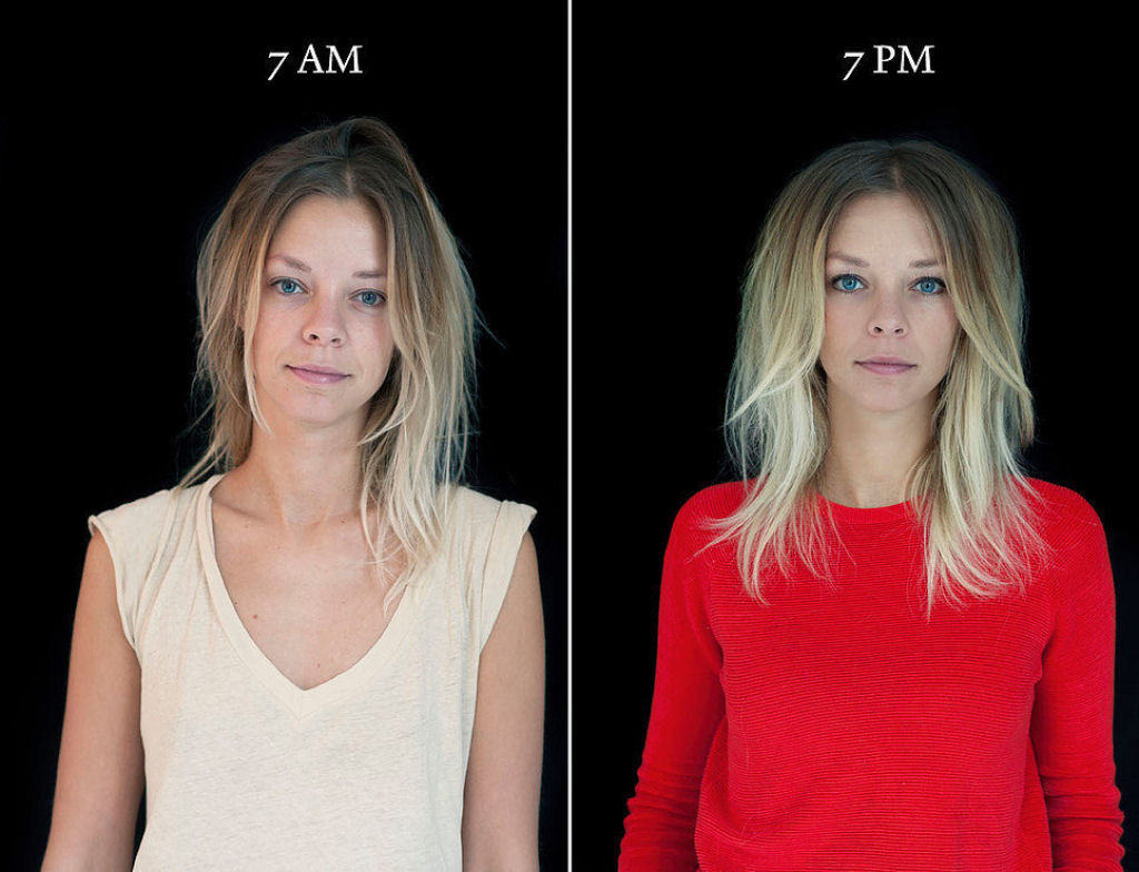 Uma fascinante srie de fotografias mostra como as pessoas se transformam da manh  noite 10