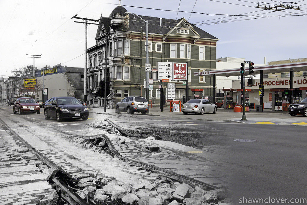 Fotos do terremoto de 1906 de San Francisco misturadas com atuais 08