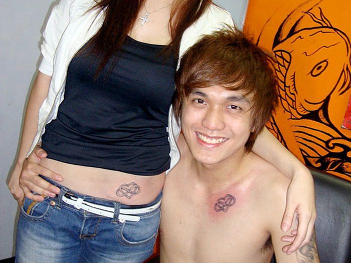 Tatuagens de casal terríveis 15