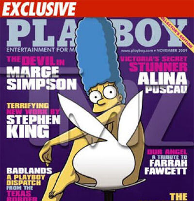 Marge Simpson ser capa da Playboy de novembro