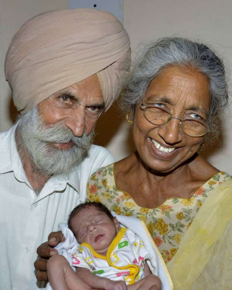 Indiana d  luz seu primeiro filho aos 72 anos de idade