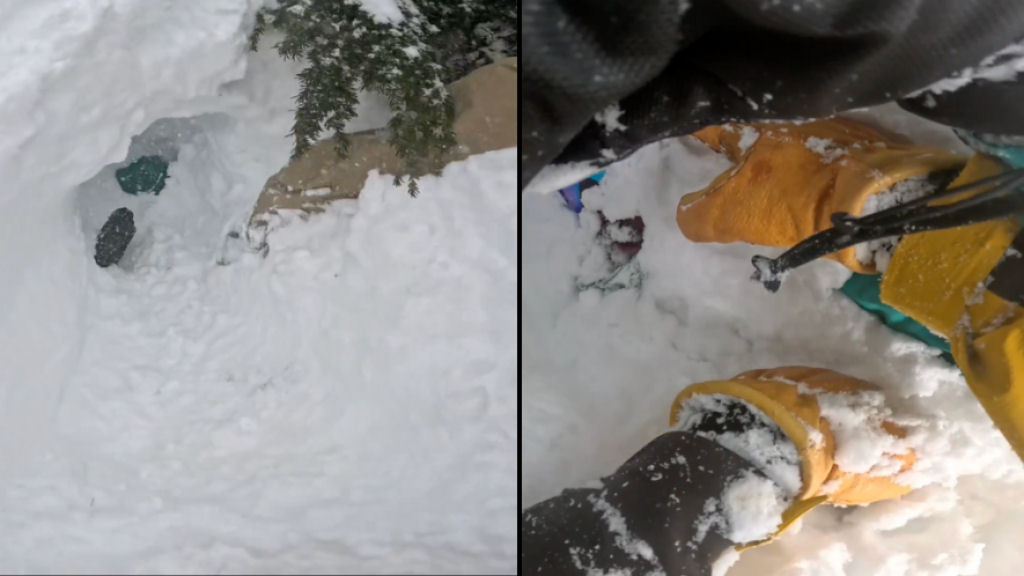 Esquiador encontrou acidentalmente um homem enterrado sob a neve