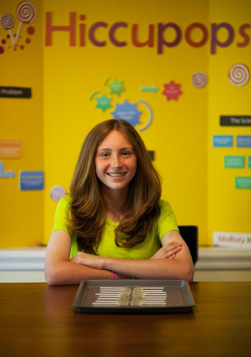 Garota de 13 anos inventa pirulito que cura o soluo
