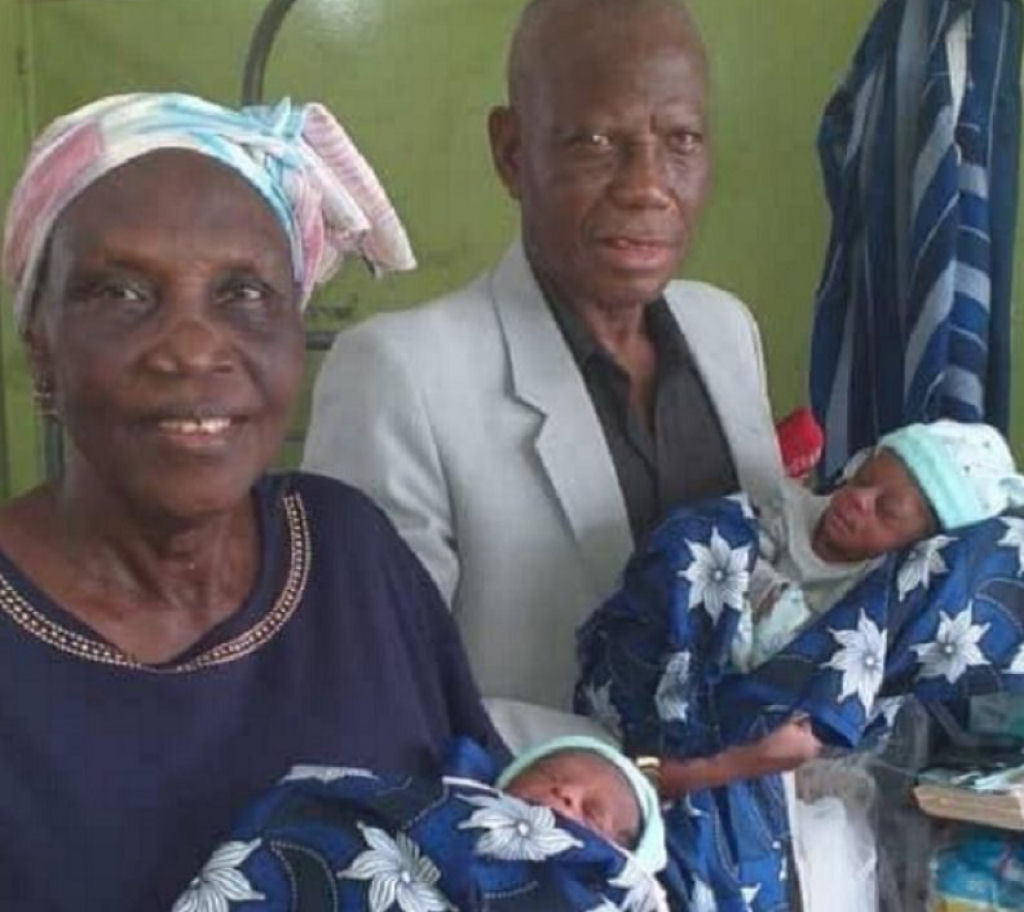 Mãe mais idosa pela primeira vez sa África deu à luz a um casal de gêmeos aos 68 anos