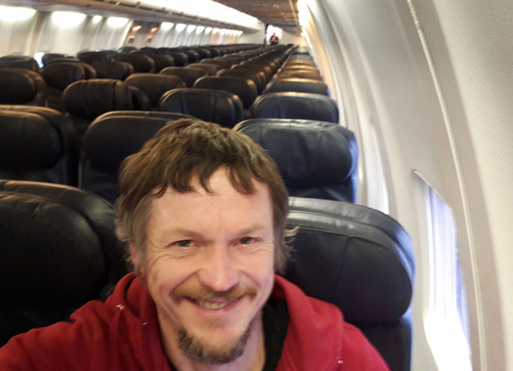 Um homem viaja s em um Boeing 737-800 porque ningum mais tinha reservado passagem