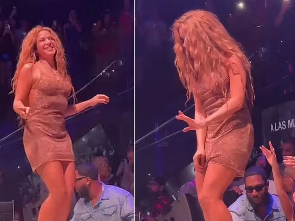 Shakira sai do palco aps ver f filmando por baixo do seu vestido