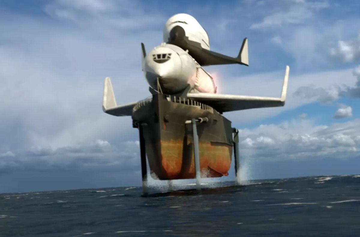 Alexeyev/Sukhoi Albatros, o maluco avio espacial sovitico que iria decolar da gua em um hidroflio