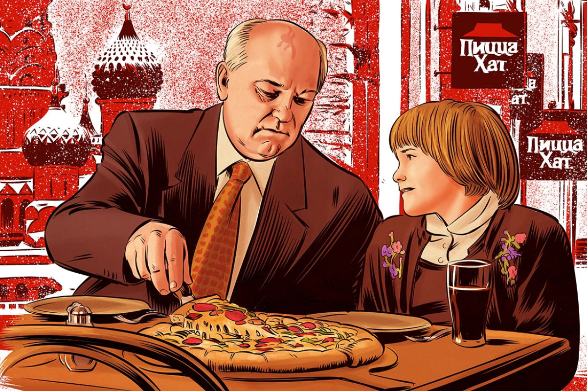 O dia em que Gorbachev estrelou uma propaganda de pizzaria