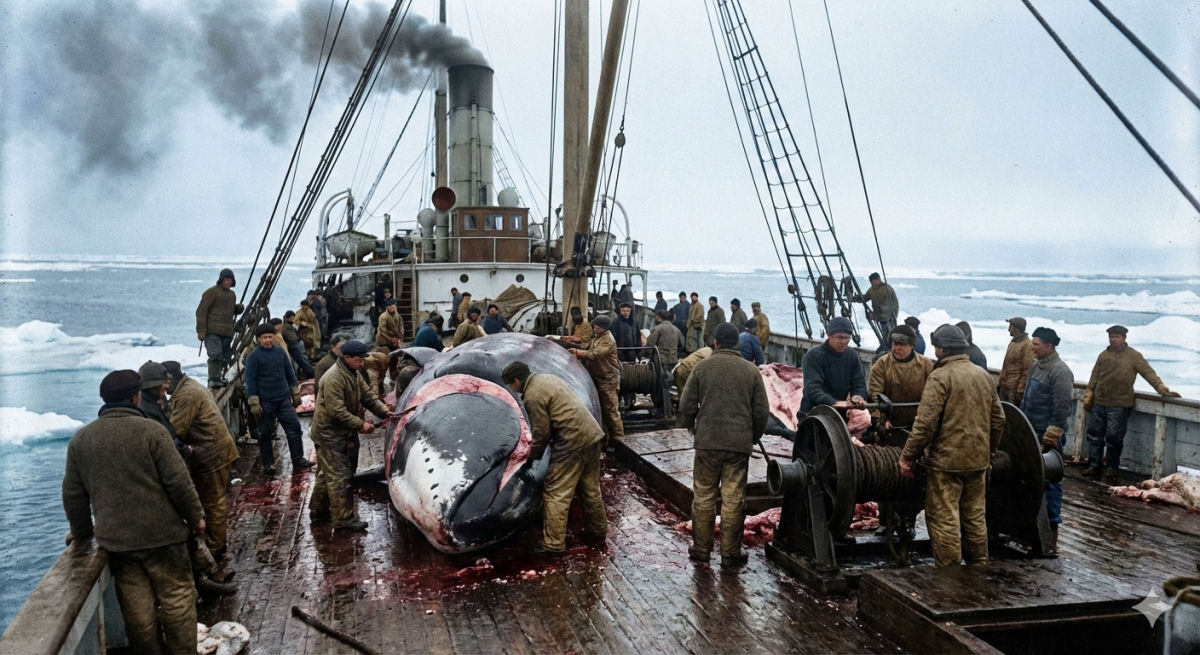 A antiga ca�a de baleias era um trabalho para poucos