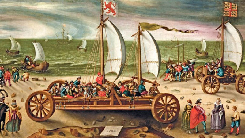 Os veleiros de terra que um genial inventor construiu para Mauricio de Nassau no sculo XVI