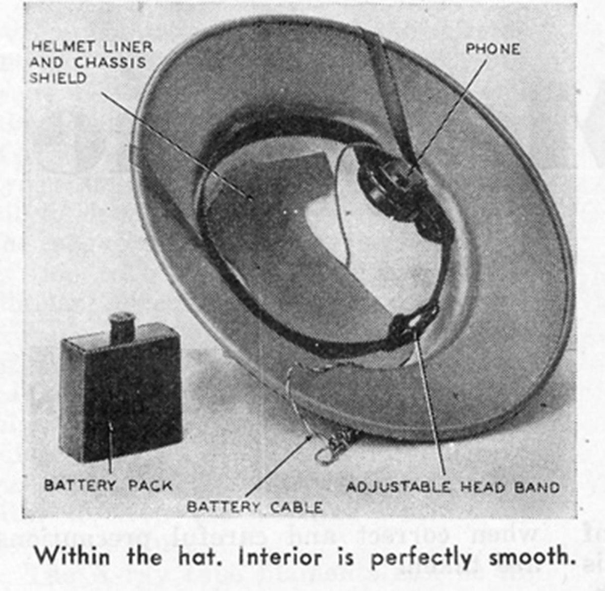A história do futurista chapéu com rádio de 1949 07