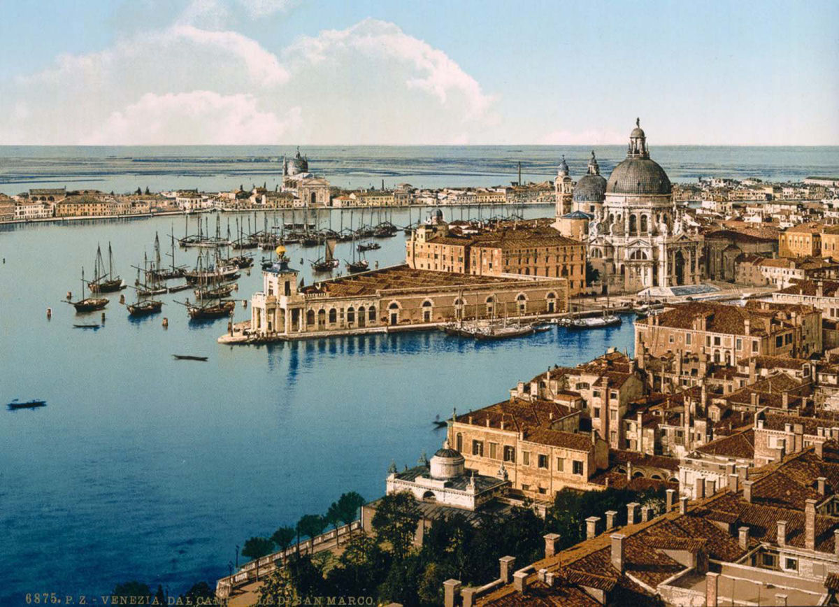 As belas fotos coloridas de Veneza, em 1890, feitas pelo processo de fotocromo 02