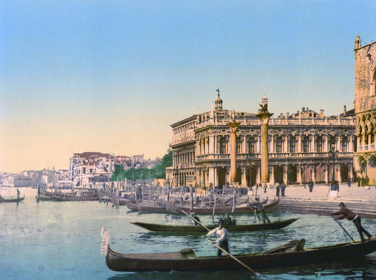 As belas fotos coloridas de Veneza, em 1890, feitas pelo processo de fotocromo 05