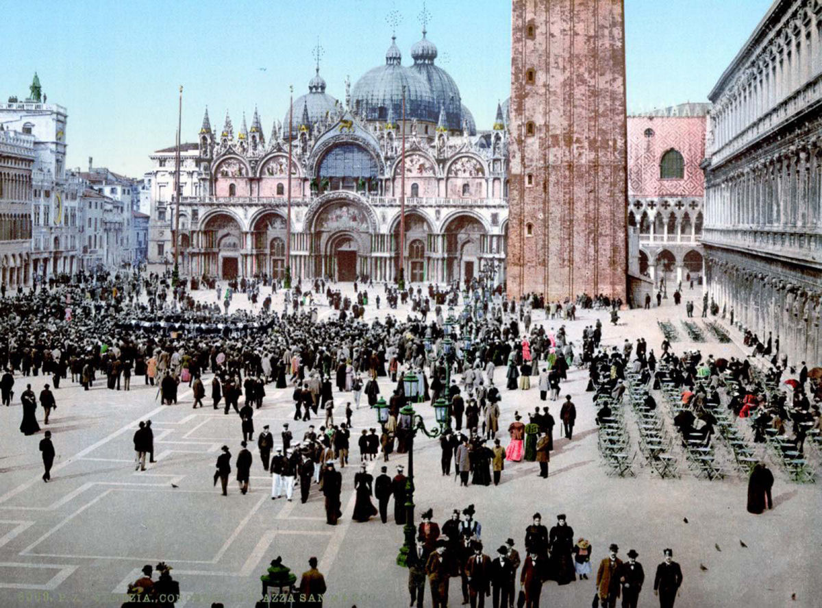 As belas fotos coloridas de Veneza, em 1890, feitas pelo processo de fotocromo 07