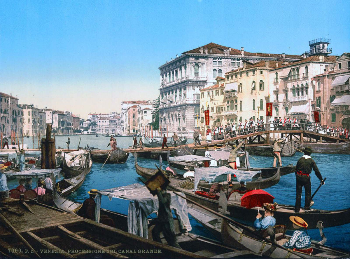As belas fotos coloridas de Veneza, em 1890, feitas pelo processo de fotocromo 13