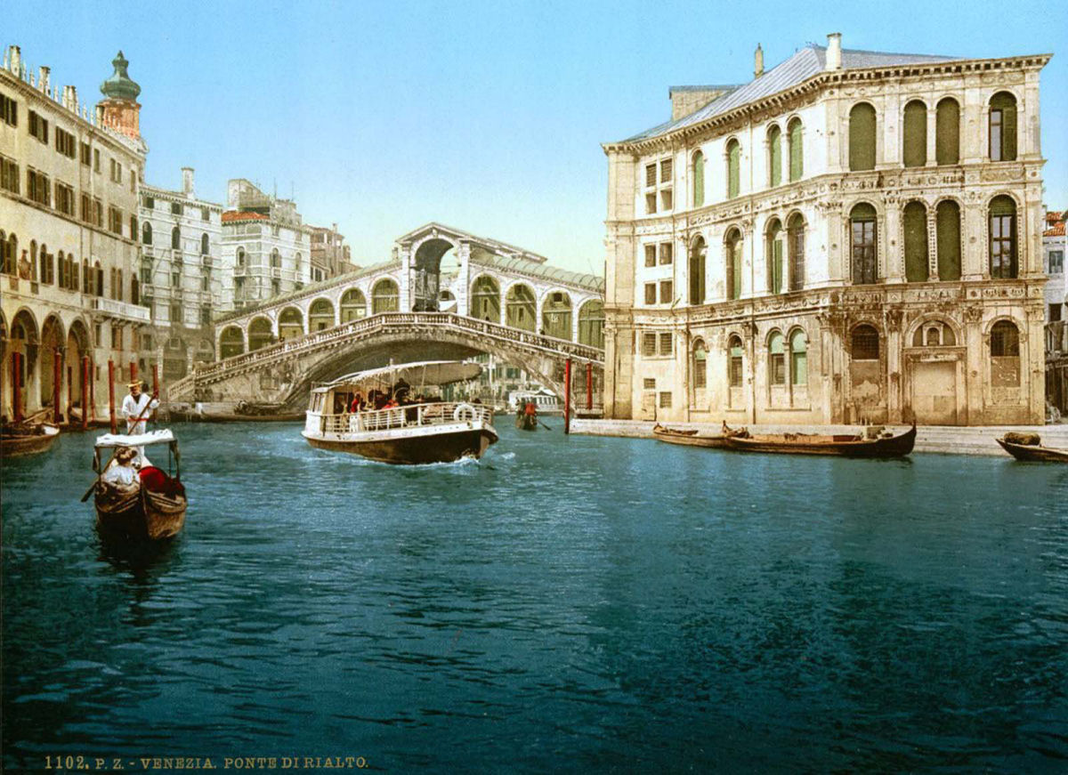 As belas fotos coloridas de Veneza, em 1890, feitas pelo processo de fotocromo 16