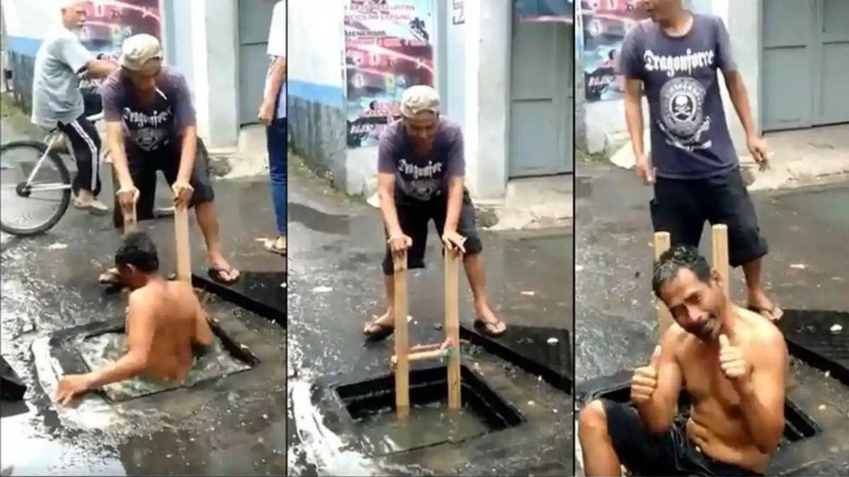 Esta � a verdadeira hist�ria do homem-bueiro