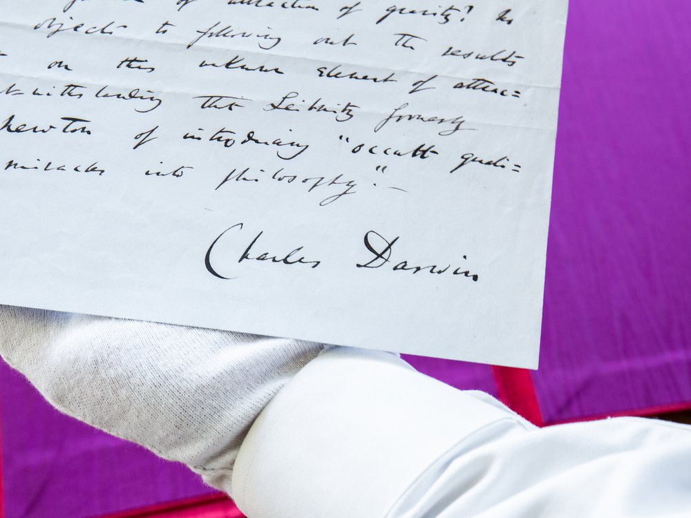 Raro manuscrito autografado por Charles Darwin pode ser vendido por US $ 800.000